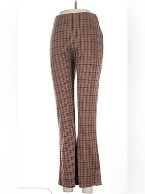NWT Small Lumiere High Waisted Stretchy Flare Leggings Pull On Plaid Pattern Y2K
